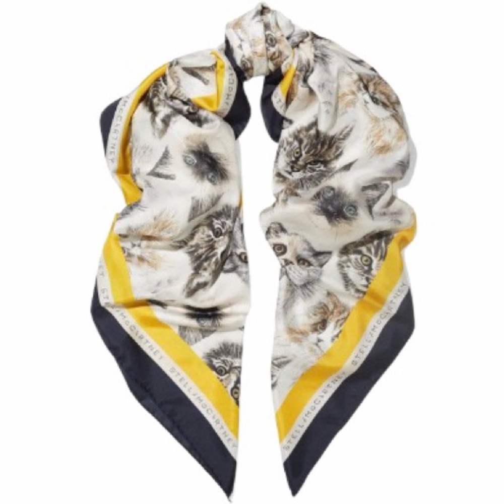 *NWT* Stella McCartney Silk Cat Scarf